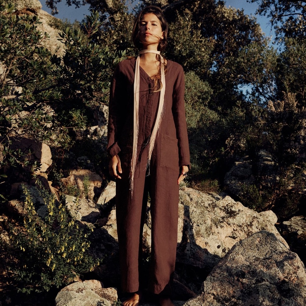 ZARA FULL LENGTH LINEN JUMPSUIT